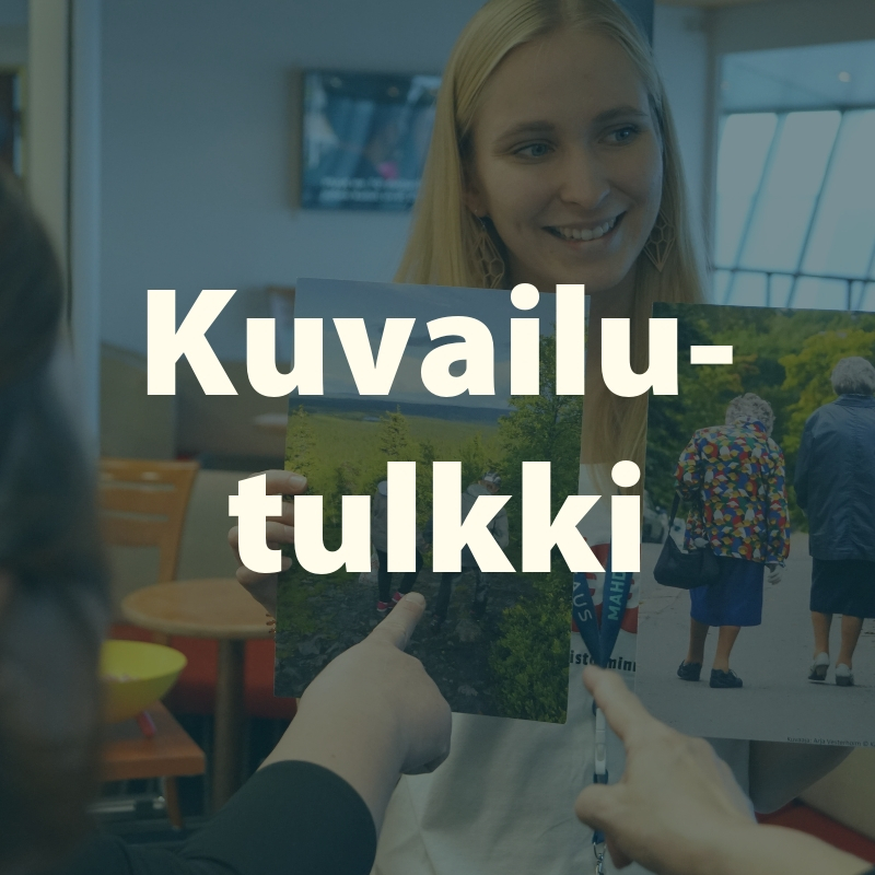 Tumma kuva, jonka päällä teksti kuvailutulkki.
