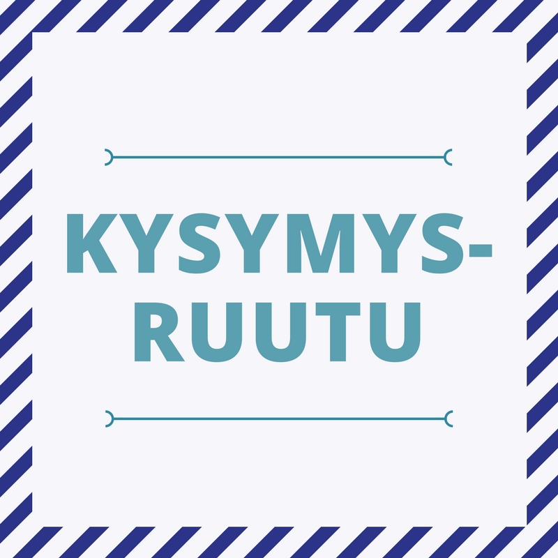 Kuva, jossa lukee kysymysruutu.