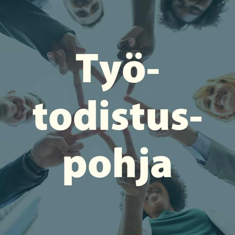 Tumma kuva, jonka päällä lukee työtodistuspohja.